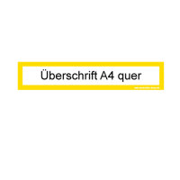 Überschrift Infotasche A4 quer / A3 hoch gelb Magnetstreifen