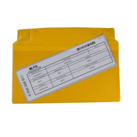 Sichttasche DIN A4 quer gelb mit Neodym-Magnet