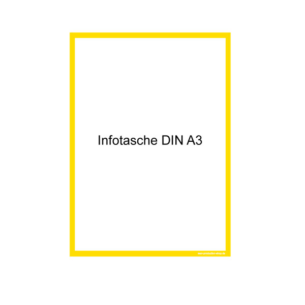 Infotasche DIN A3 schwarz Magnetstreifen