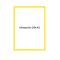 Infotasche DIN A3 schwarz Magnetstreifen