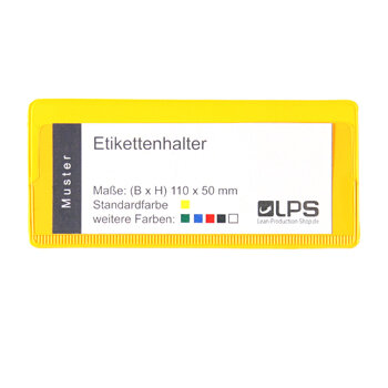 Etikettenhalter oben offen 110 x 50 mm, grau mit Selbstklebestreifen