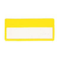 Etikettenhalter oben offen 110 x 50 mm gelb mit Selbstklebestreifen