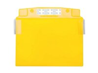 Sichttasche DIN A5 quer blau mit Selbstklebestreifen und Regenschutz