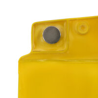 Sichttasche DIN A5 quer gelb mit Magnetstreifen und Regenschutz