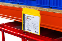 Sichttasche DIN A5 quer gelb mit Selbstklebestreifen