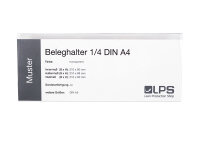 MUSTER: Beleghalter 1/4 DIN A4 transparent