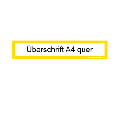 MUSTER: Überschrift Infotasche A4 quer / A3 hoch