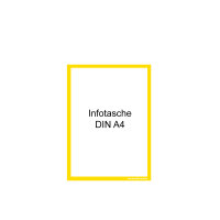 MUSTER: Infotasche DIN A4 weiß Selbstklebestreifen...