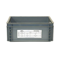 MUSTER: Kanbanhülle seitlich offen nach VDA-Norm gelb