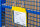 MUSTER: Sichttasche DIN A5 quer blau Neodym-Magnet mit Regenschutz