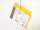 MUSTER: Sichttasche DIN A5 quer gelb Magnetstreifen mit Regenschutz