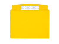 MUSTER: Sichttasche DIN A5 quer gelb mit Öse und Regenschutz