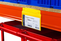 MUSTER: Sichttasche 1/3 DIN A4 schwarz Selbstklebestreifen Regenschutz