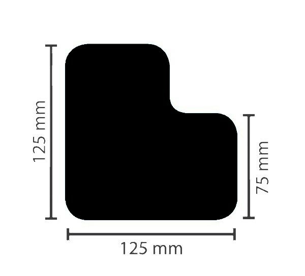 Stellplatzmarkierung extra stark BM-071, L-Stück, 75 mm, schwarz