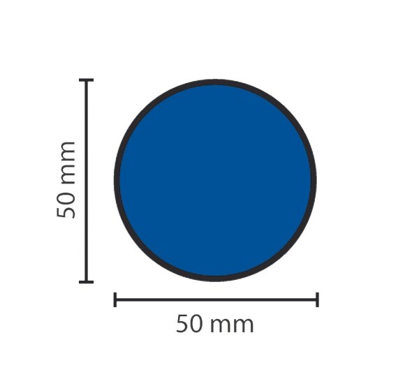 MUSTER: Stellplatzmarkierung extra stark BM-071 Ronde 50 mm blau