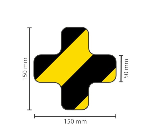 MUSTER: Stellplatzmarkierung standard BM-020 X-Stück 50 mm gelb/schwarz