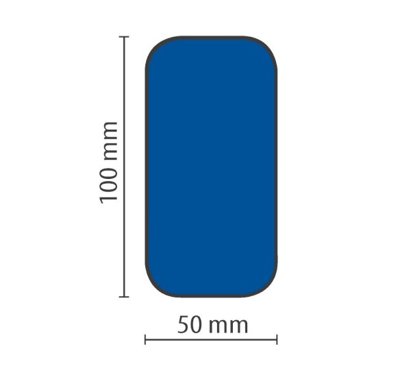 MUSTER: Stellplatzmarkireung standard BM-020 Längsstück 50 mm blau