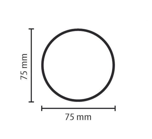 MUSTER: Stellplatzmarkierung strapazierfähig BM-050 Ronde 75 mm weiß