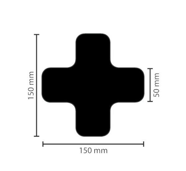 MUSTER: Stellplatzmarkierung strapazierfähig BM-050 X-Stück 50 mm schwarz