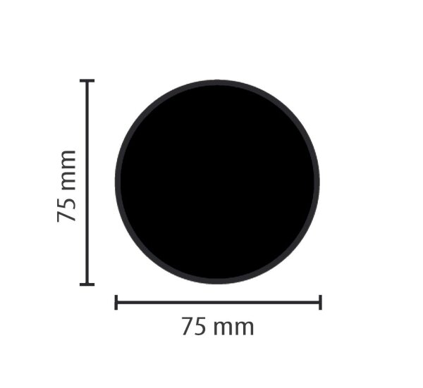 MUSTER: Stellplatzmarkierung strapazierfähig BM-050 Ronde 75 mm schwarz