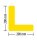 MUSTER: Stellplatzmarkierung lang strapazierfähig LPS-511 L-Stück 50 mm gelb