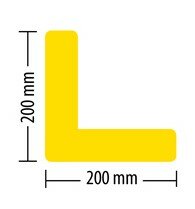 MUSTER: Stellplatzmarkierung lang strapazierfähig LPS-511 L-Stück 75 mm gelb