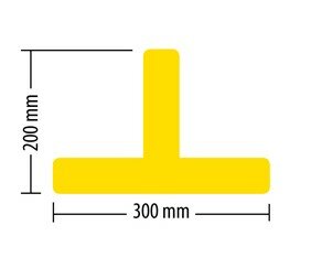 MUSTER: Stellplatzmarkierung lang strapazierfähig LPS-511 T-Stück 50 mm gelb
