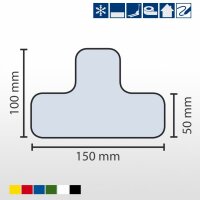 MUSTER: Stellplatzmarkierung für Tiefkühlbereiche 50 mm LPS-5010 L-Stück rot