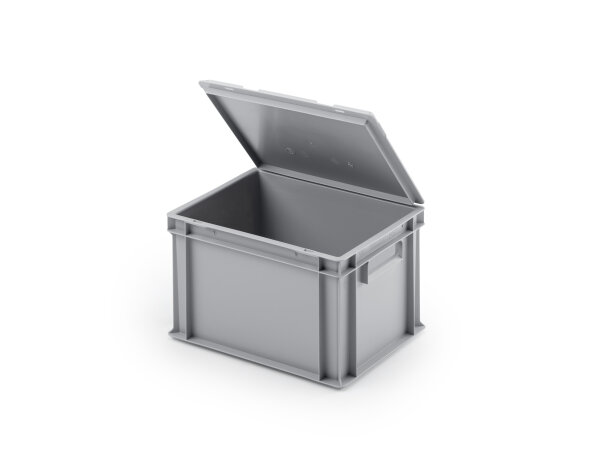 Eurobehälter mit Deckel 400 x 300 x 175 mm, Griff offen / Stück