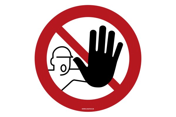 Zutritt für Unbefugte verboten - Zeichen für LED Projektor 80W