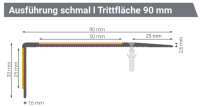 Antirutsch-Treppenkantenprofil stark gelb/schwarz,R13,90 mm x 1000 mm