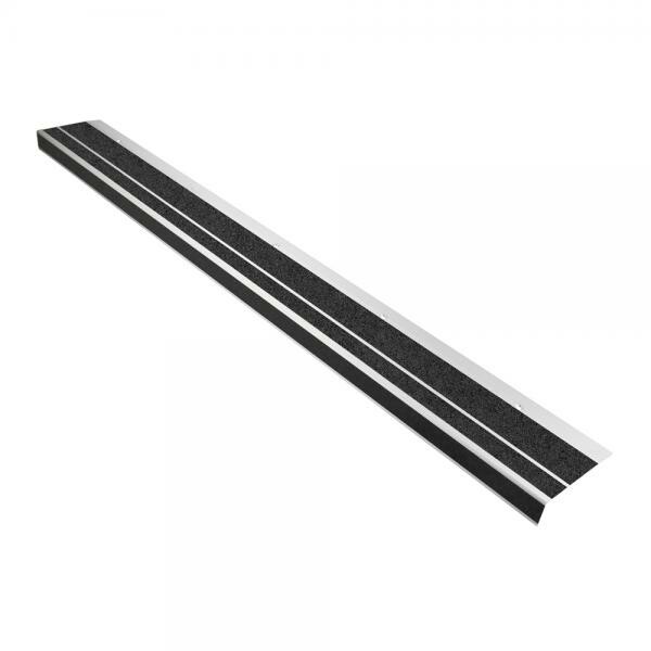 Antirutsch-Treppenkantenprofil stark schwarz,R13,120 mm x 800 mm