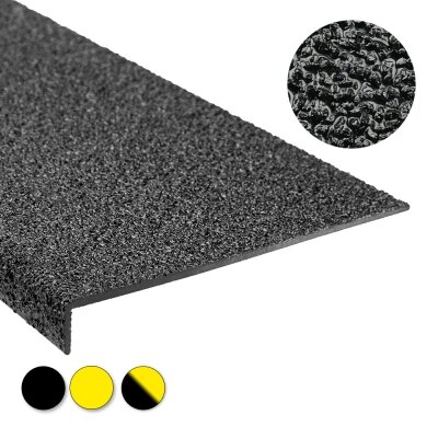 Antirutsch-Treppenkantenprofil robust, schwarz, 230 mm x 1000 mm