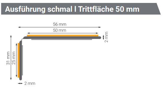 Antirutsch-Treppenkantenprofil LPS-5409 - Lean Production Shop, 23,21 €