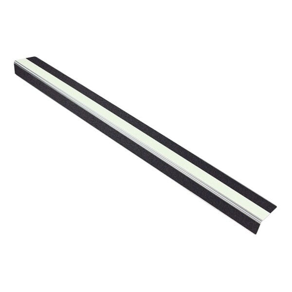 Antirutsch-Treppenkantenprofil standard, schwarz & nachl./schwarz, R13, 50 mm x 1000 mm