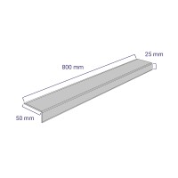 Antirutsch-Treppenkantenprofil standard, schwarz, R10, 50 mm x 800 mm