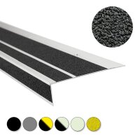 MUSTER: Antirutsch-Treppenkantenprofil stark, schwarz, R13, 120 mm x 600 mm