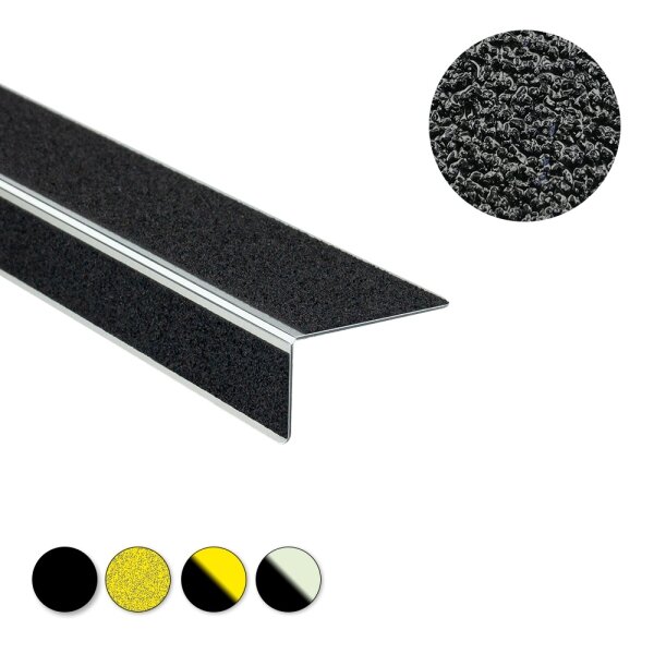 MUSTER: Antirutsch-Treppenkantenprofil standard schwarz R13 50 mm x 1000 mm