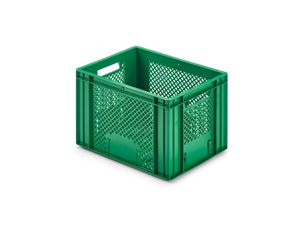 Kunststoffbehälter für Obst und Gemüse, 400 x 300 x 270 mm, grün