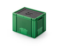 Kunststoffbehälter für Obst und Gemüse, 400 x 300 x 270 mm, grün