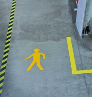 Piktogramm, Fußgänger, PVC gelb