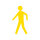 Piktogramm, Fußgänger, PVC gelb