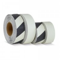 Bodenmarkierungsband rutschfest nachleuchtend BM-090 nachl./schwarz (linksweisend) 50 mm 6 m