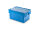 Mehrwegbehälter mit Deckel, blau, 600 x 400 x 315 mm