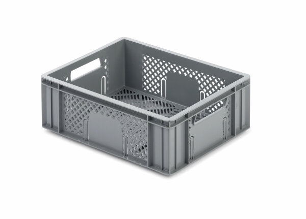 Kunststoffbehälter für Obst und Gemüse, 400 x 300 x 142 mm, grau