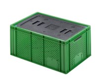 Kunststoffbehälter für Obst und Gemüse, 400 x 300 x 180 mm grün