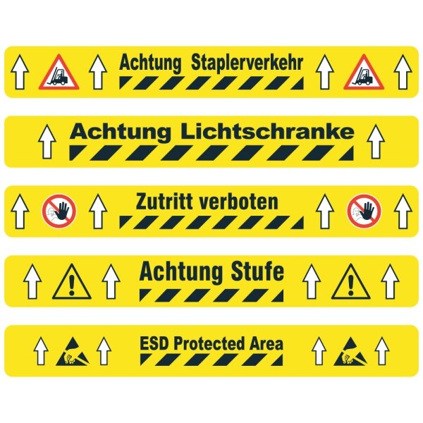 Band strapazierfähig BM-050 Achtung Staplerverkehr, 75 mm x 5 m, PVC