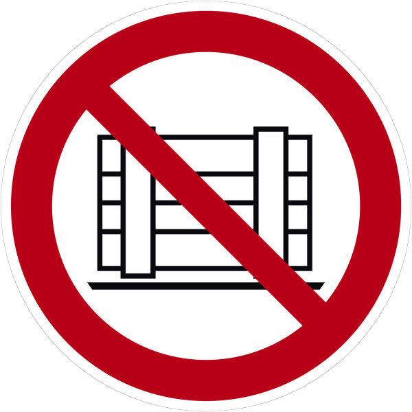 SV02 Verbotszeichen "Abstellen oder Lagern verboten" PVC antirutsch indoor, 200 mm