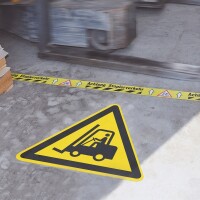 MUSTER: Band strapazierfähig BM-050 Achtung Staplerverkehr,75 mm x 5 m,PVC