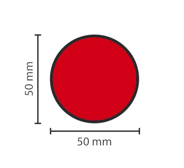 Stellplatzmarkierung extrem strapazierfähig BM-120 Ronde, 50 mm, rot